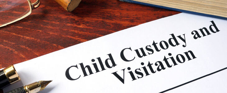 child custody form on a table