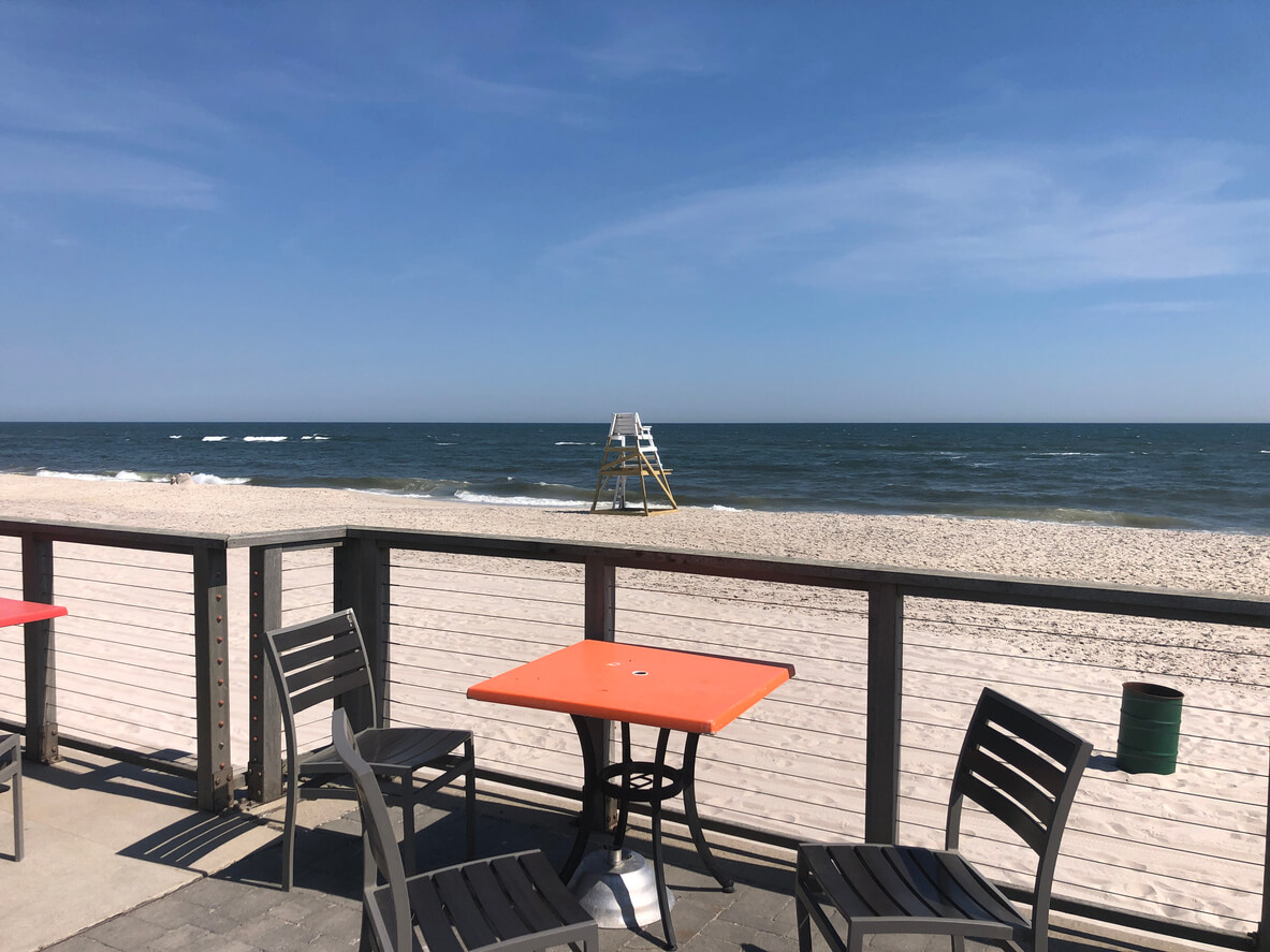 A view of a beach in Massapequa, Long Island.