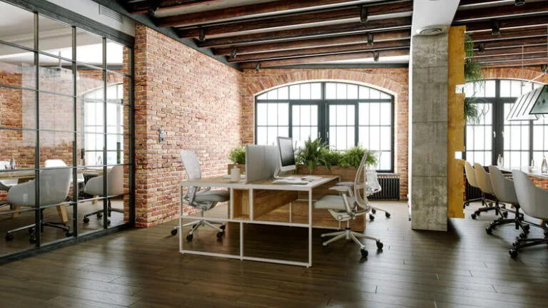 Modern empty office building in New York.